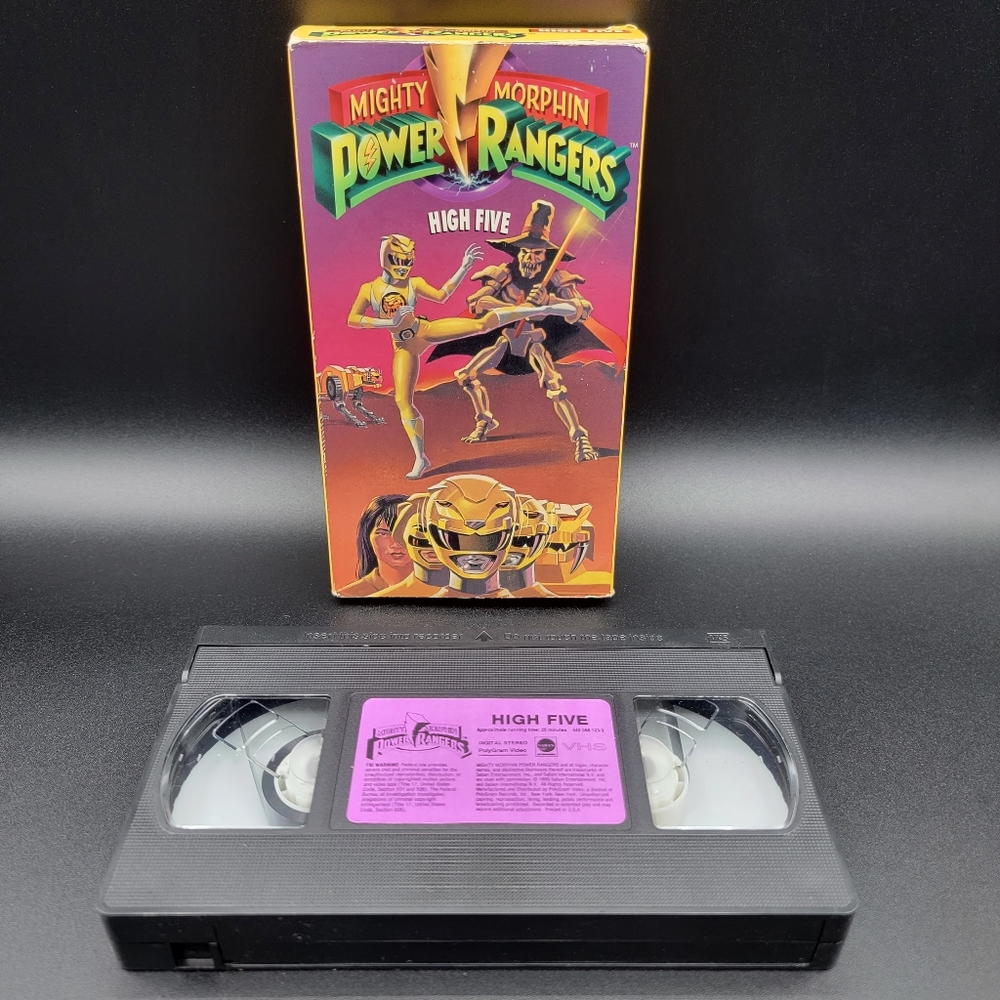 Mighty Morphin Power Rangers High Five VHS Tape Vintage 1993 Very Good VCR Video
